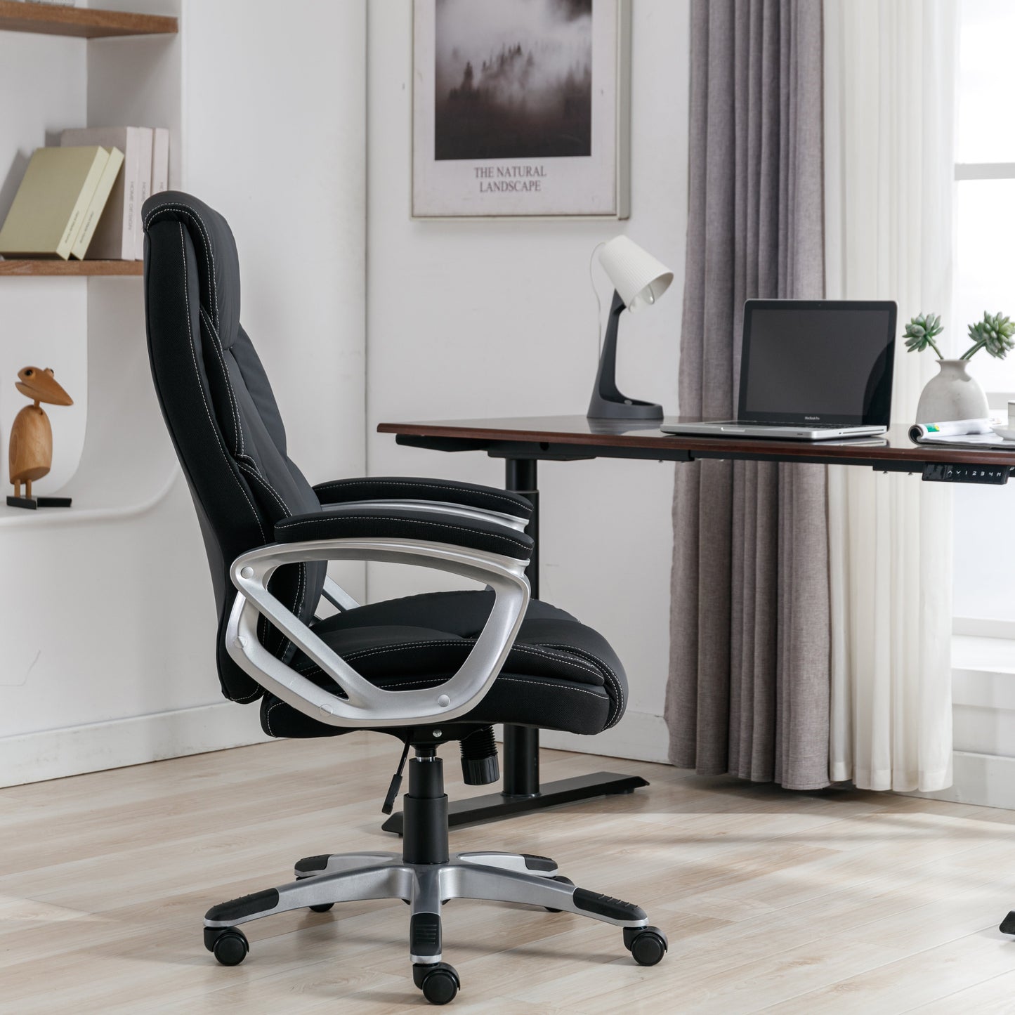 Workzone Legacy Ergonomic, Office Chair, Padded Arms Black