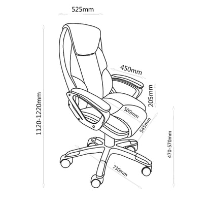 Workzone Legacy Ergonomic, Office Chair, Padded Arms Black