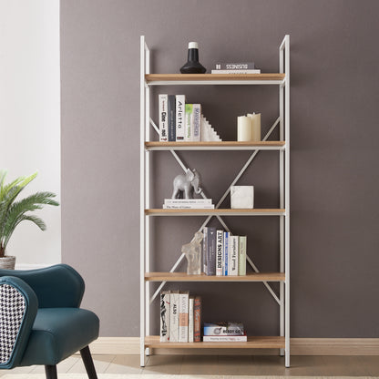 Workzone Aspect Bookcase 1800mm Open Style Oak